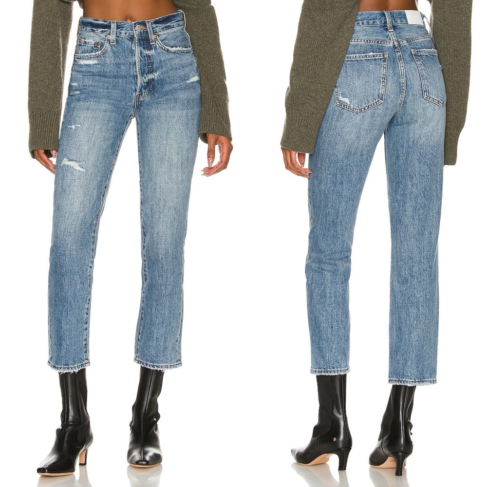 Pistola Charlie High Rise Straight Leg Ankle Length Button Fly Denim Wom… - Picture 16 of 16